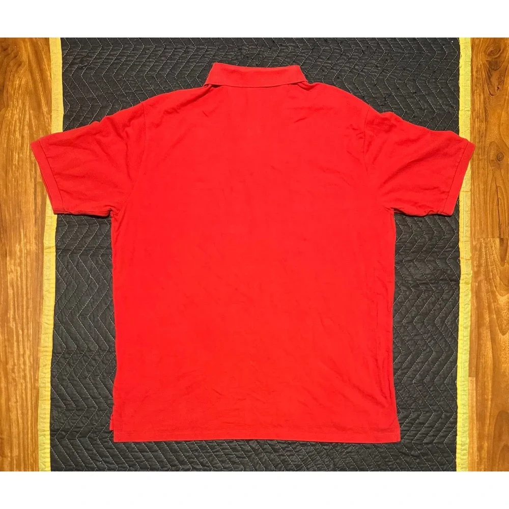Polo Ralph Lauren Classic Fit Polo Mens 2XLT Red Blue Pony Short Sleeve